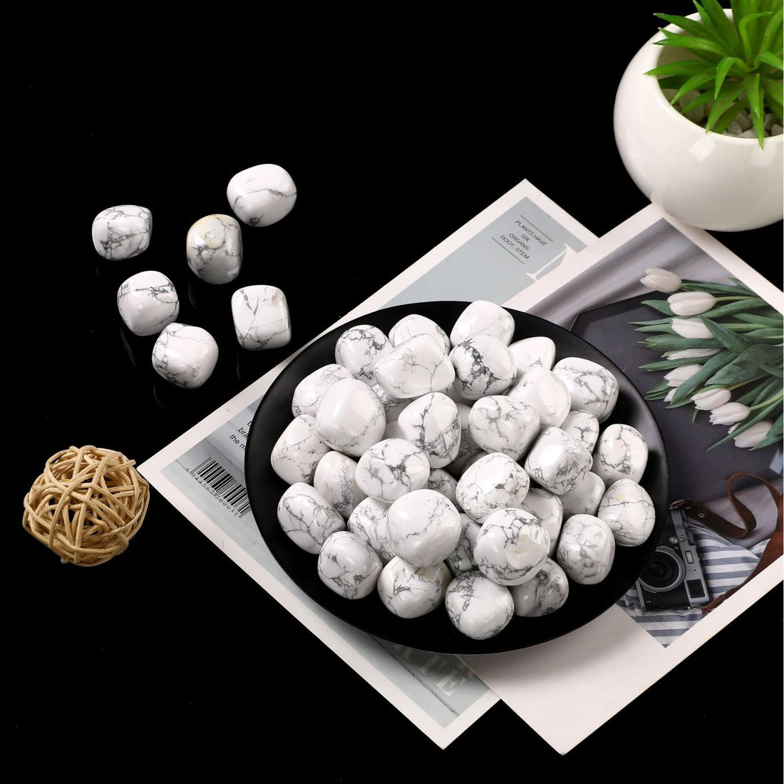 White Turquoise Tumble Stone – 2–4cm for Energy Healing and Calm