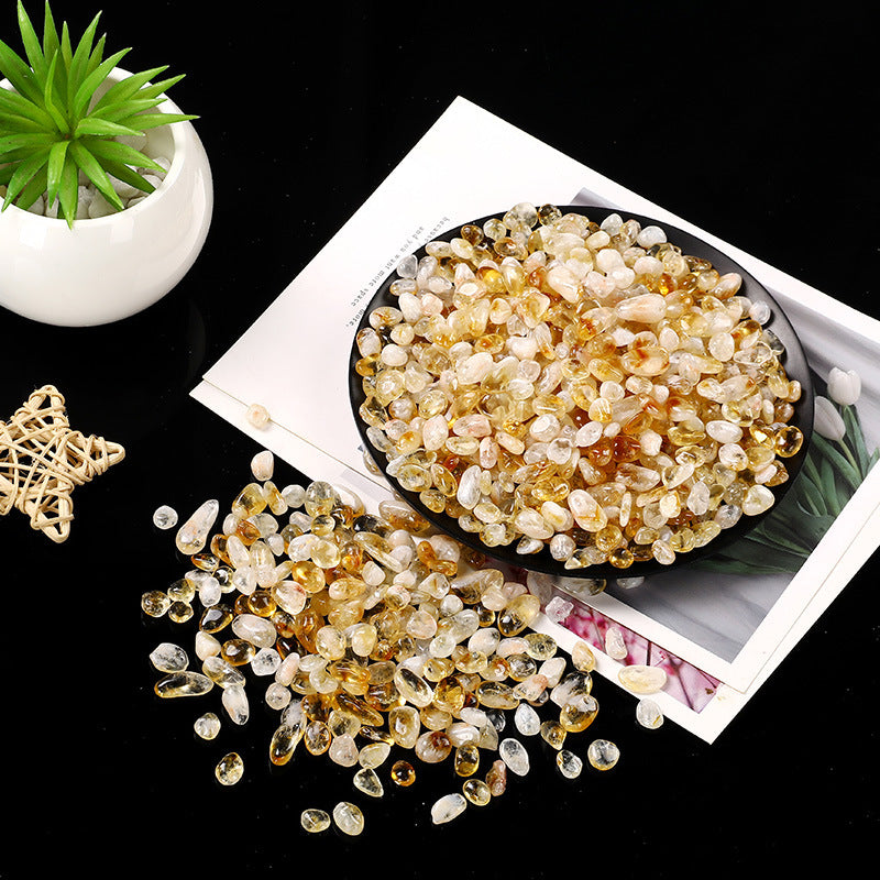 Natural Brazilian Yellow Cleansing Stone – 3–12mm Crystal Purification