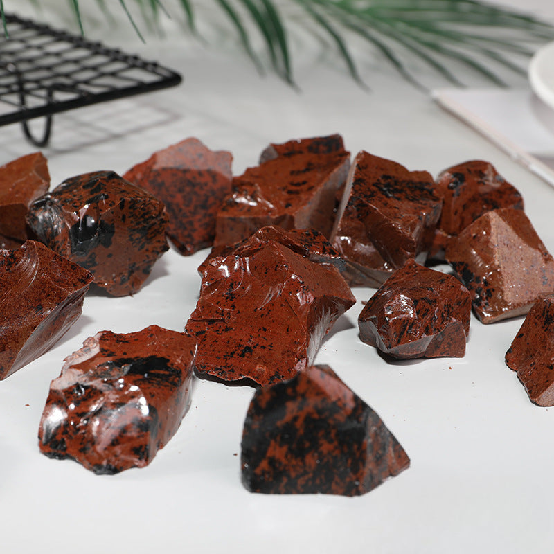Natural Mahogany Obsidian Raw Stone – 2–5cm Protection and Grounding