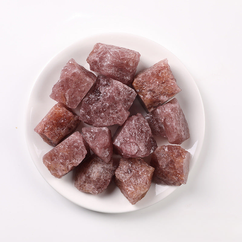Natural Strawberry Quartz Raw Stone – 1–6cm Love and Healing Crystal