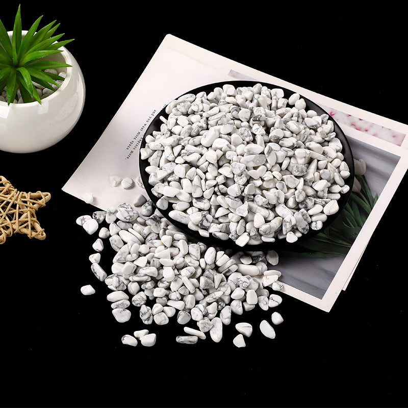 Natural White Turquoise Chips Demagnetizing Stone - 3-12mm