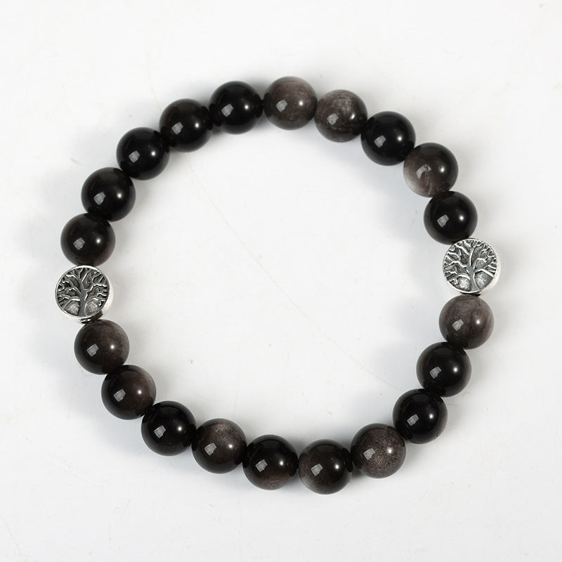 Natural Obsidian Crystal Bracelet | Guardian and Grounding