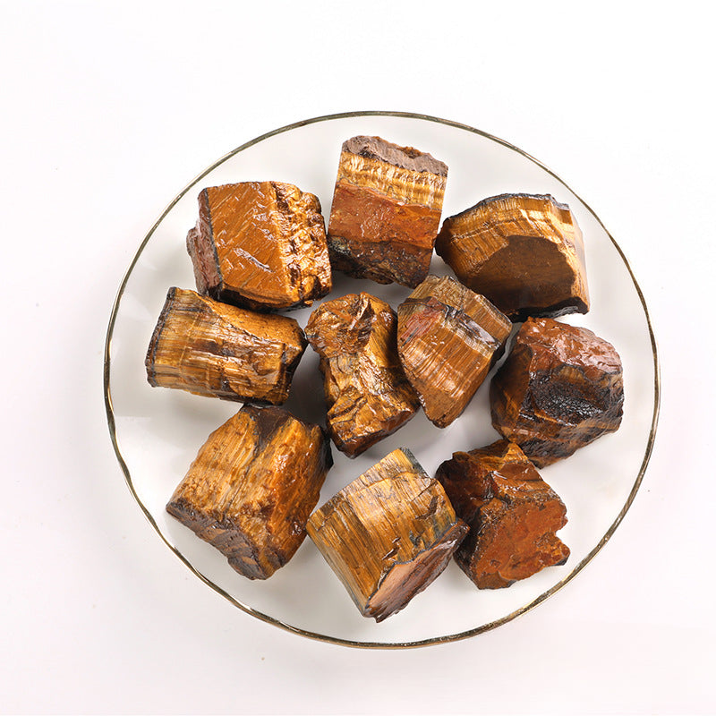 Natural Tiger Eye Raw Stone – 1–5cm Protection and Confidence Crystal