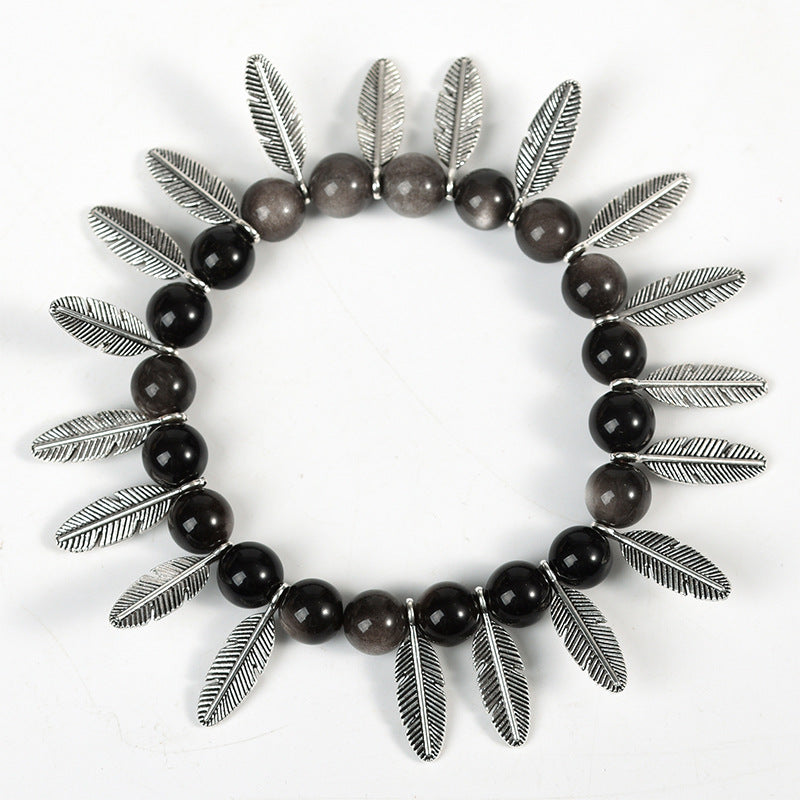 Natural Obsidian Crystal Bracelet | Guardian and Grounding
