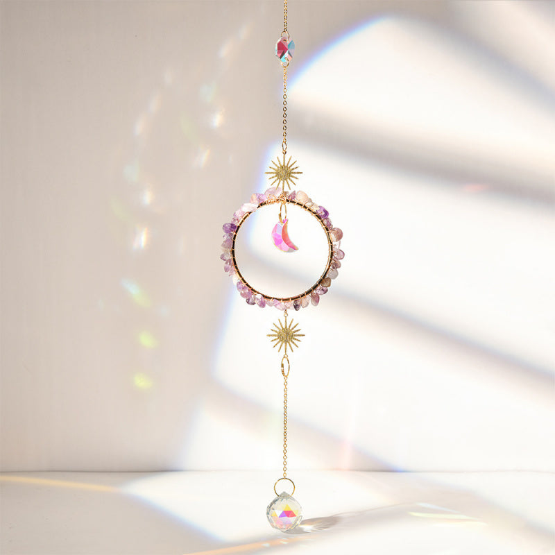 Rainbow Garden Crystal Sun Catcher – 40cm Hanging Decor