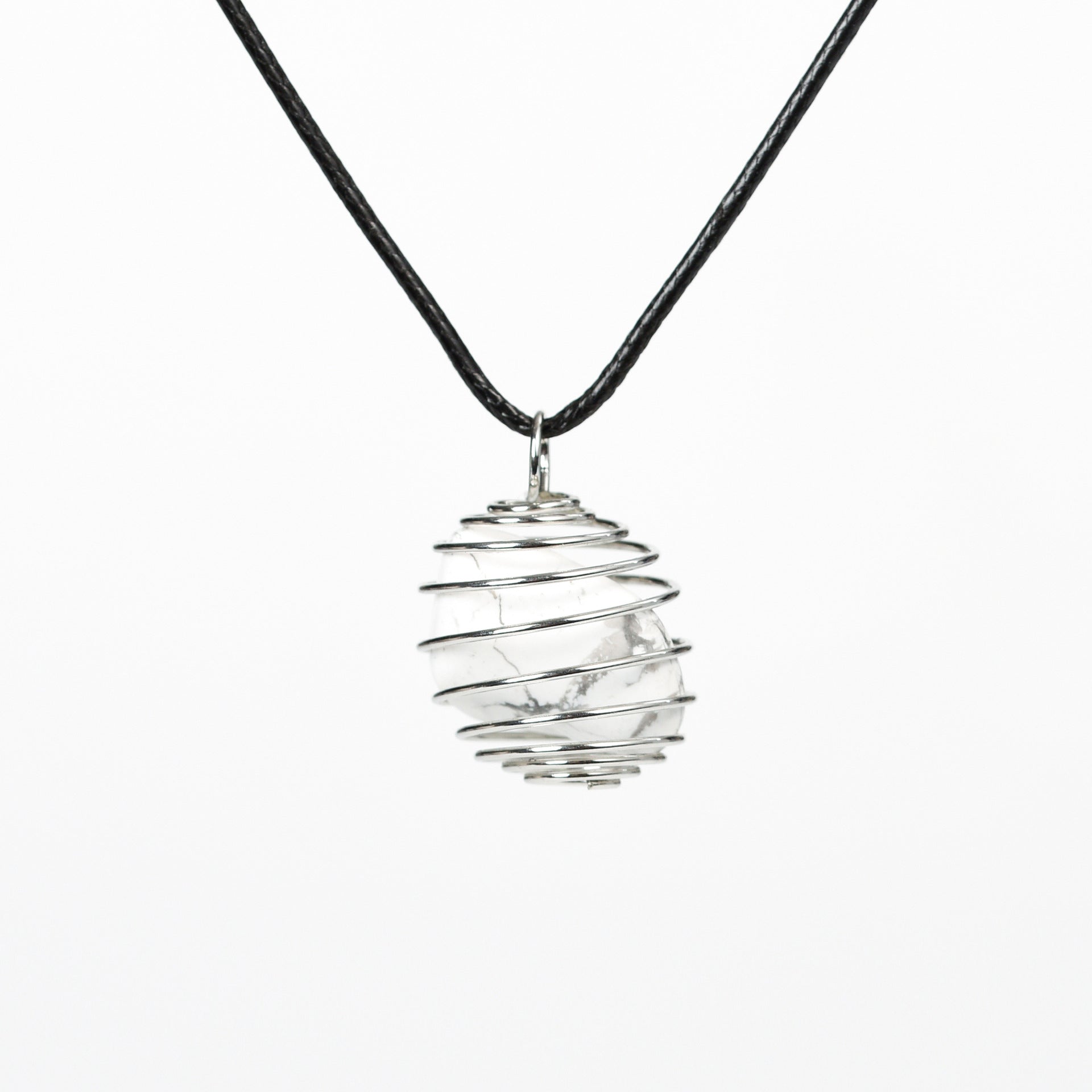 Wire-Wrapped Raw Crystal Pendant Necklace