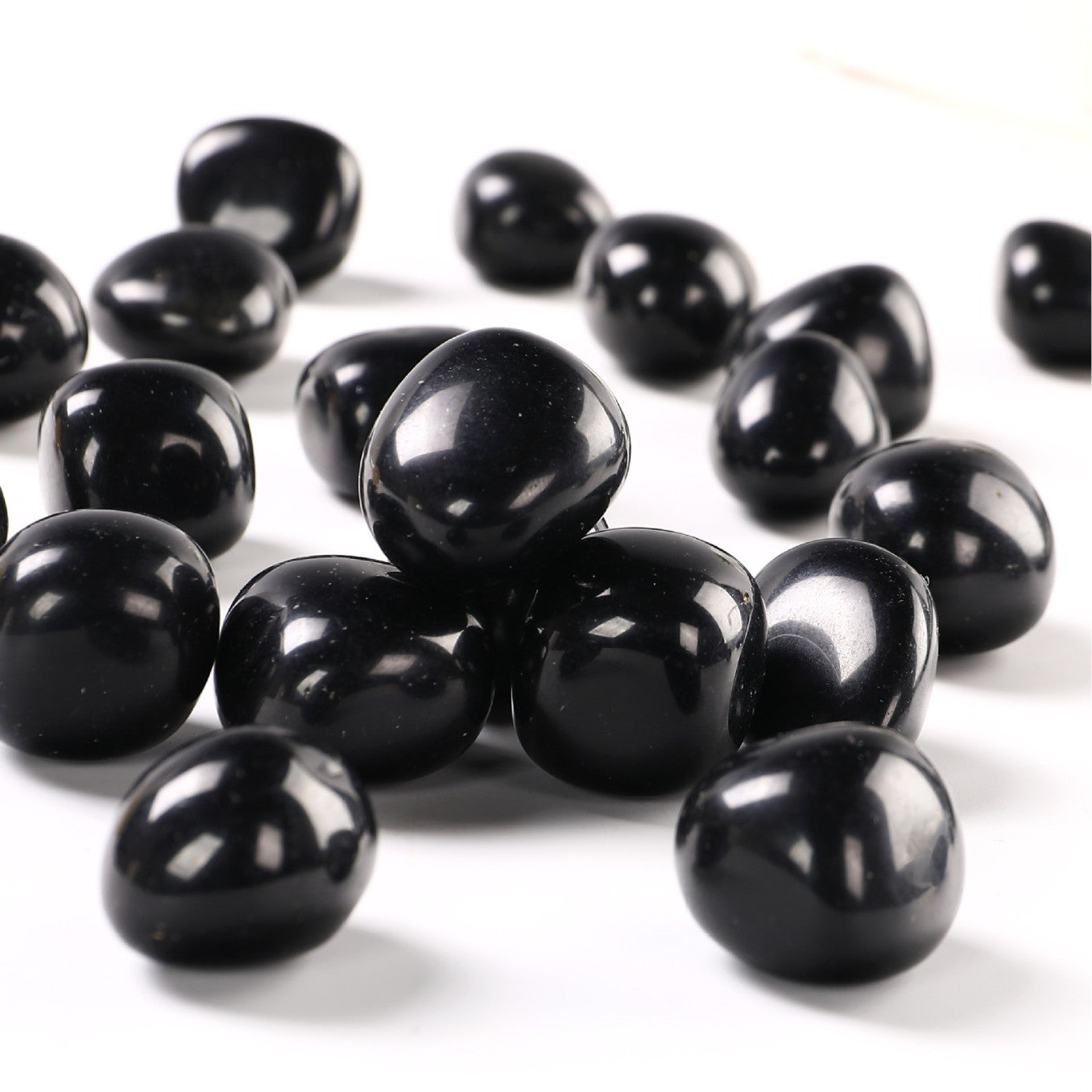 Natural Obsidian Tumble Stone (Large) – 1–3cm for Protection and Grounding