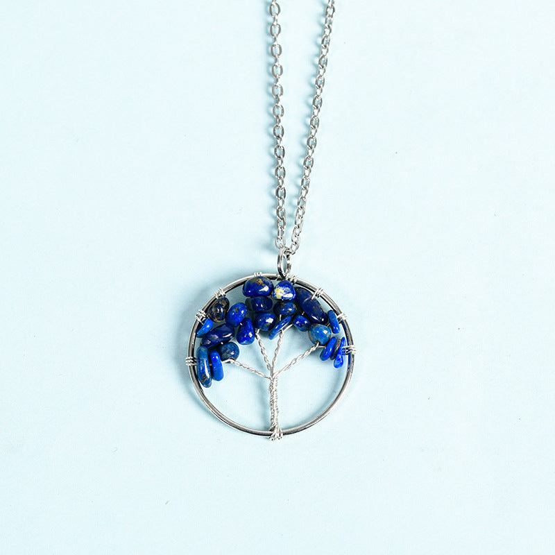 Crystal Tree of Life Pendant Necklace