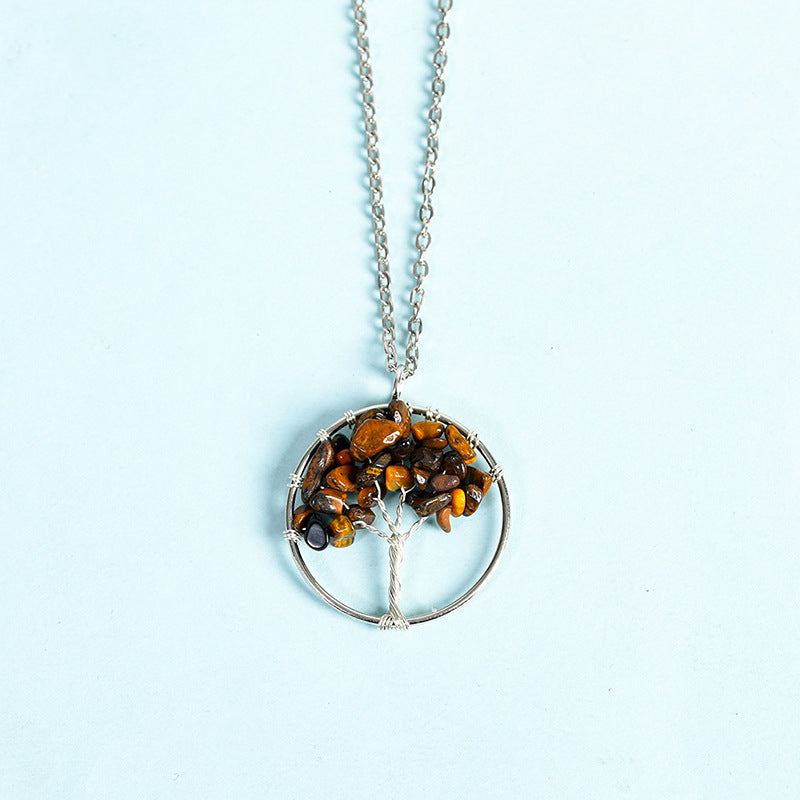 Crystal Tree of Life Pendant Necklace
