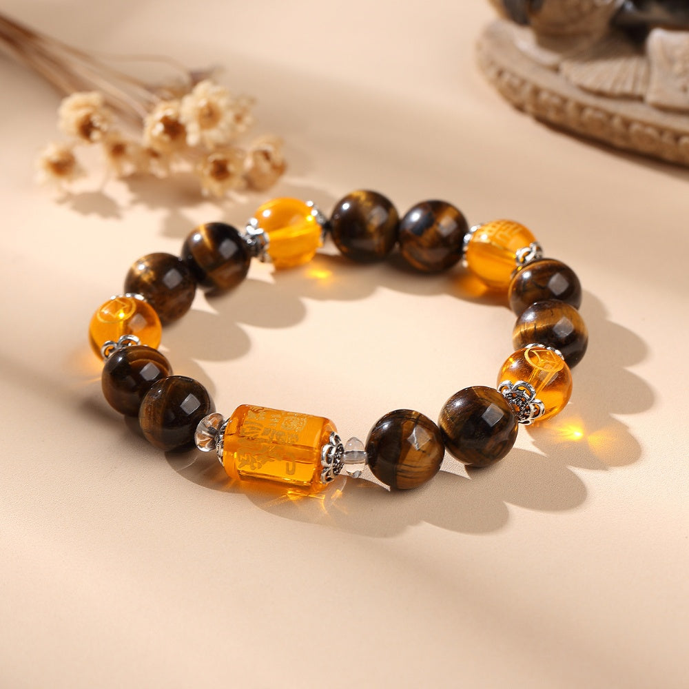 Tiger Eye Success & Prosperity Bracelet - Buddha & Karma
