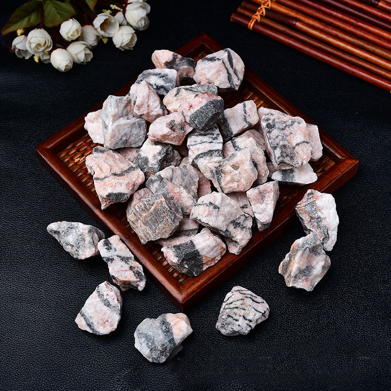 Pink Zebra Raw Stone – 2–5cm for Grounding and Emotional Healing