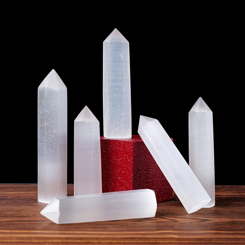 Natural Moroccan Selenite Wand
