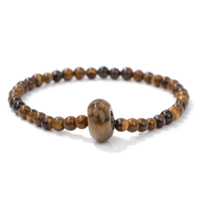 4mm Stone Beaded Bracelet – Gift Set with Card, 19cm