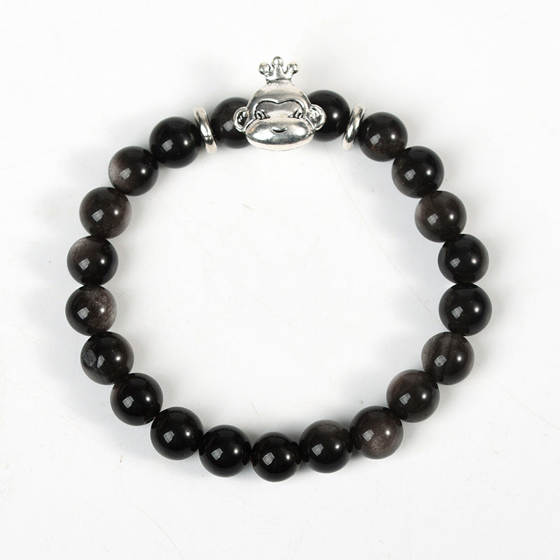 Natural Obsidian Crystal Bracelet | Guardian and Grounding