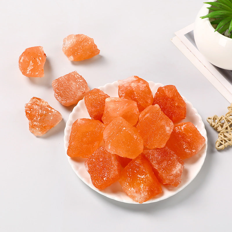 Natural Orange Salt Crystal Raw Stone – 1–5cm Healing and Calming Crystal