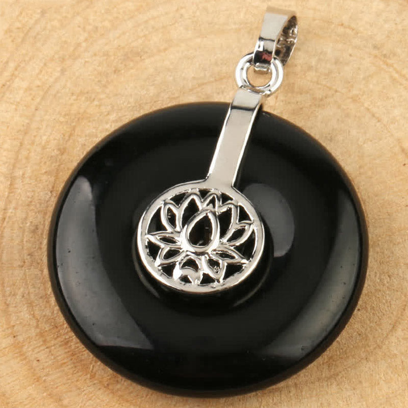 Buddha Stones Various Crystal Amethyst Pink Crystal Lotus Healing Necklace Pendant Necklaces & Pendants BS 18
