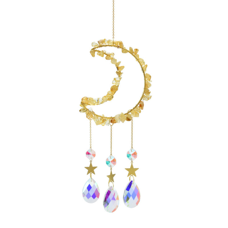 Crystal Chip Moon Sun Catcher – Rainbow Window Decor