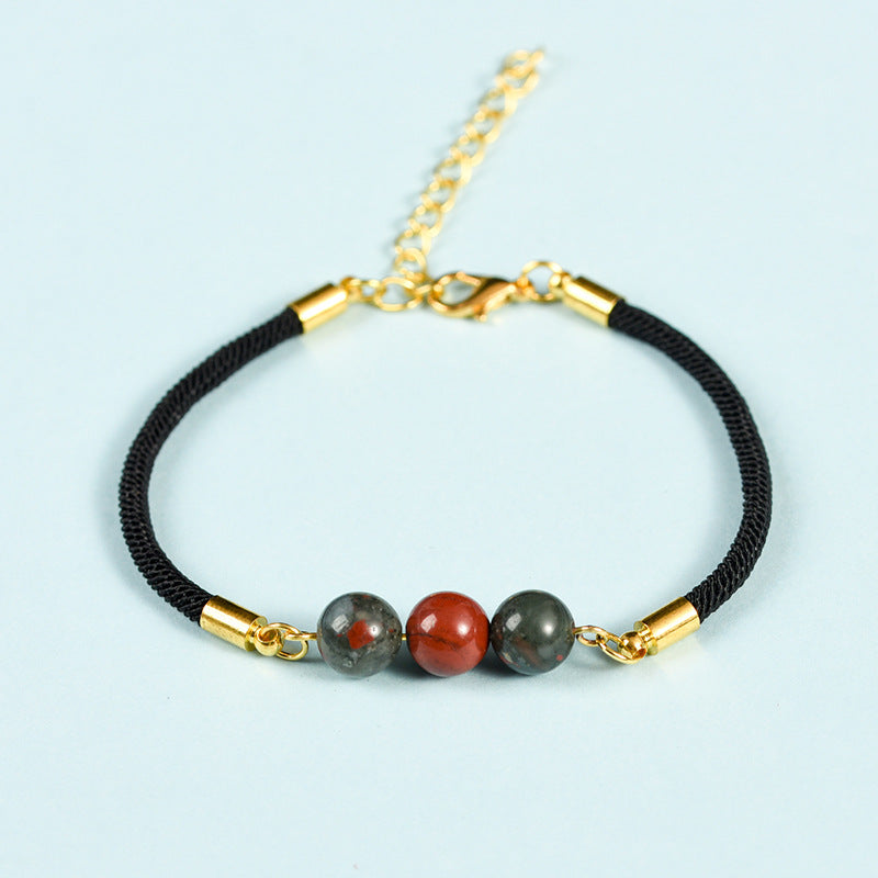 3-Lives Luck Bead Bracelet with Black Cord