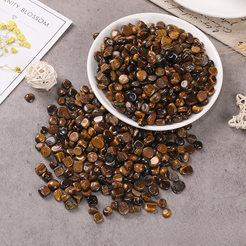 Natural Tiger Eye Crystal Chips – 3–20mm Cleansing & Charging Stones