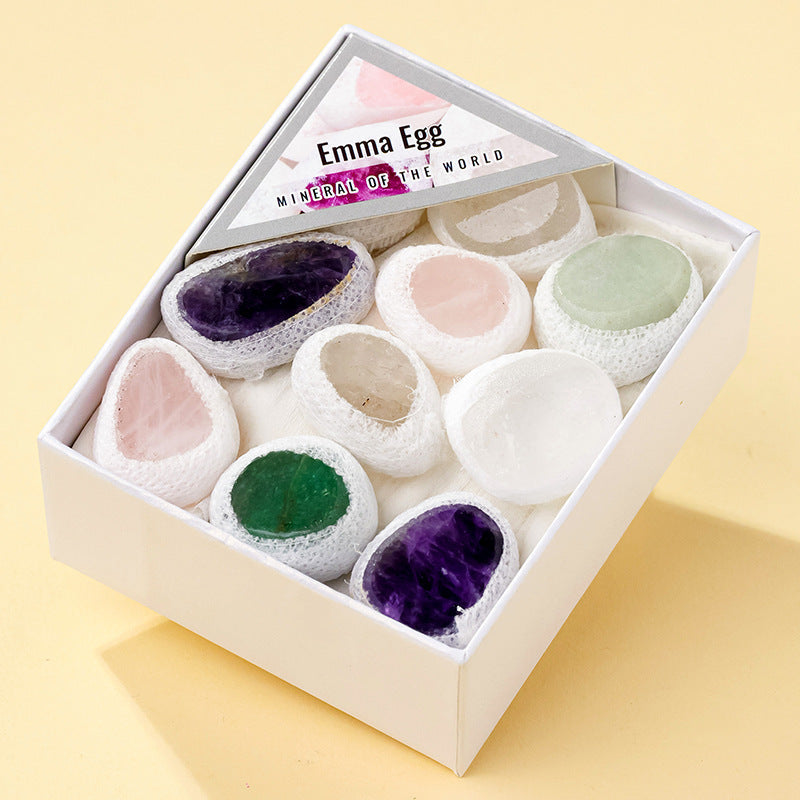 Mystic Crystal Treasure Box – Amethyst, Prophecy Stone & Geode Set