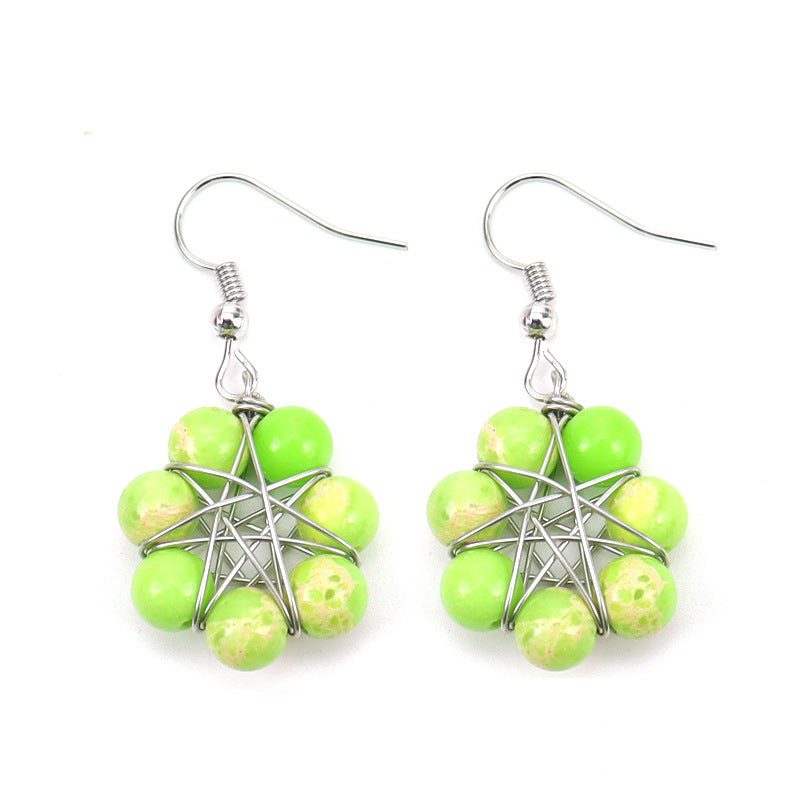 Rainbow Crystal Bead Earrings – Handwrapped Chakra Stone Jewelry