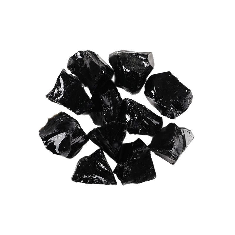 Raw Black Obsidian Stone – 1–5cm Natural Protective Crystal