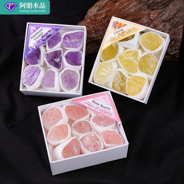 Mystic Crystal Treasure Box – Amethyst, Prophecy Stone & Geode Set