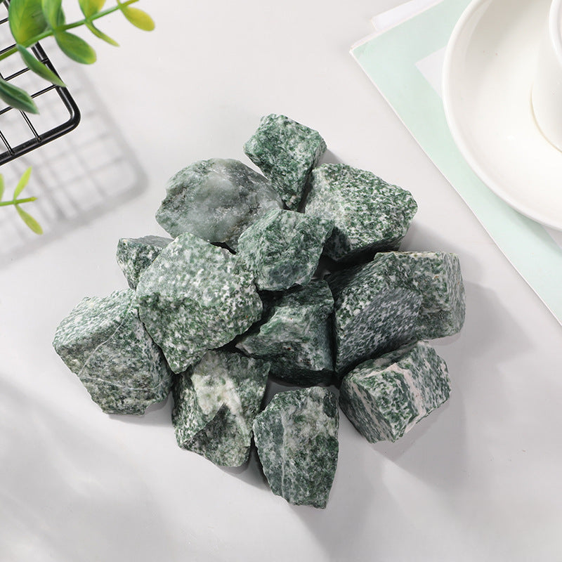 Polished Natural Green Epidote Stone