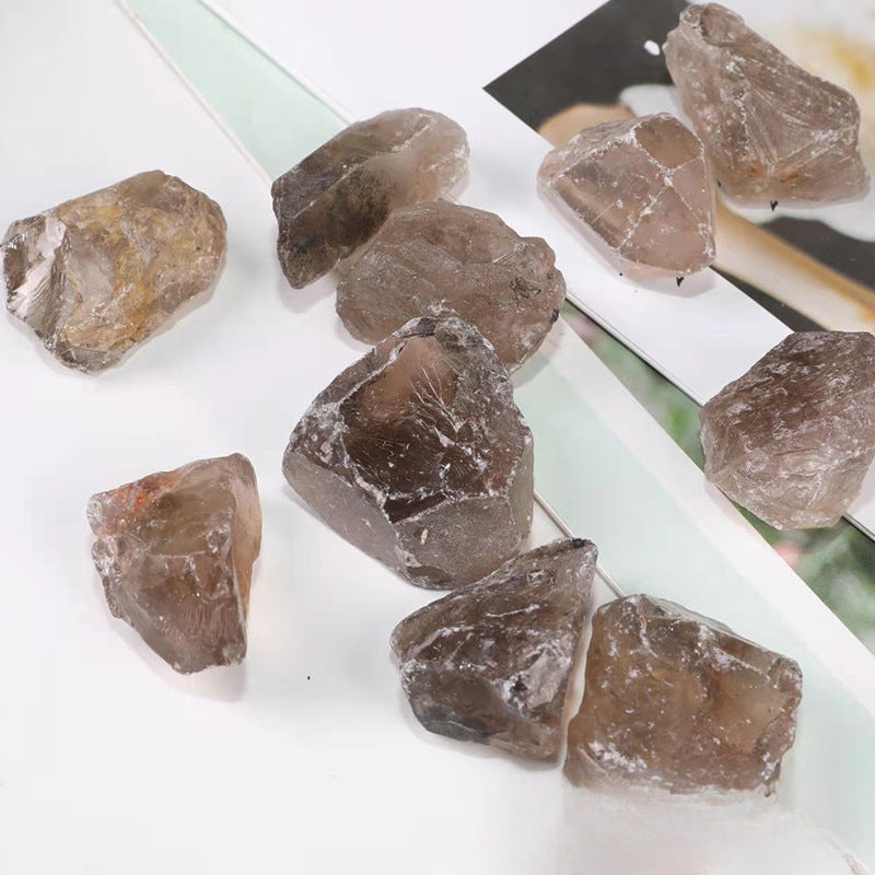 Factory in Stock Tea Crystal Rough Stone Aromatherapy Fragrant Stone Citrine Gravel Landscape Fish Tank Decorative Stone Crystal Ore