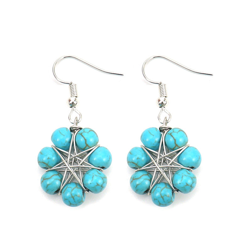 Rainbow Crystal Bead Earrings – Handwrapped Chakra Stone Jewelry
