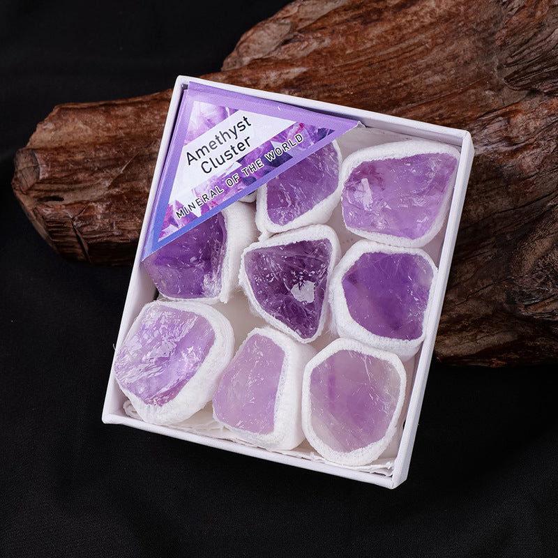 Mystic Crystal Treasure Box – Amethyst, Prophecy Stone & Geode Set