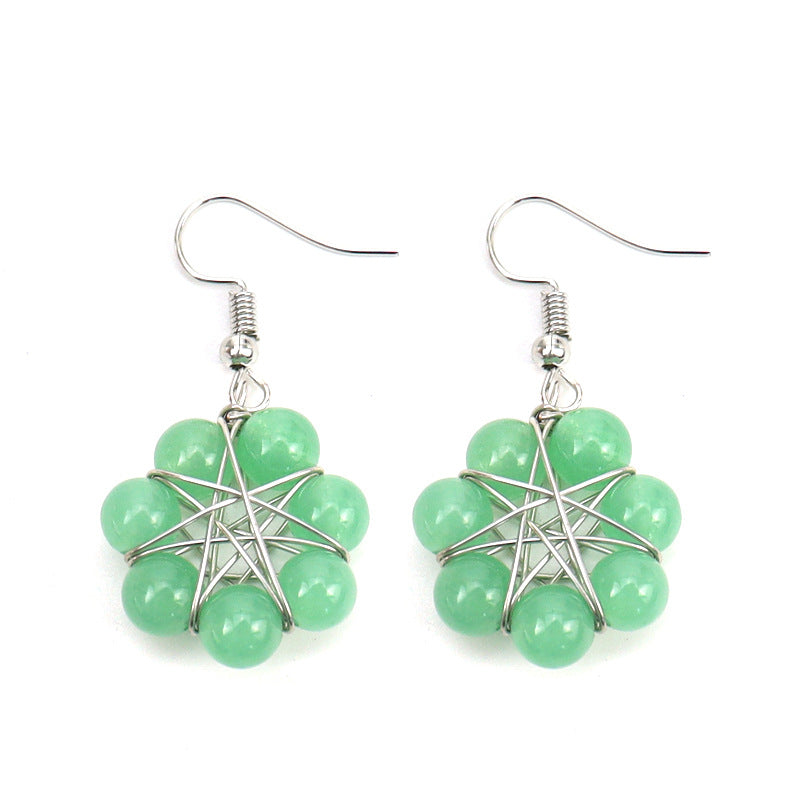 Rainbow Crystal Bead Earrings – Handwrapped Chakra Stone Jewelry
