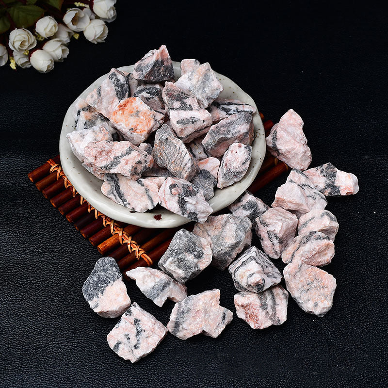 Pink Zebra Raw Stone – 2–5cm for Grounding and Emotional Healing