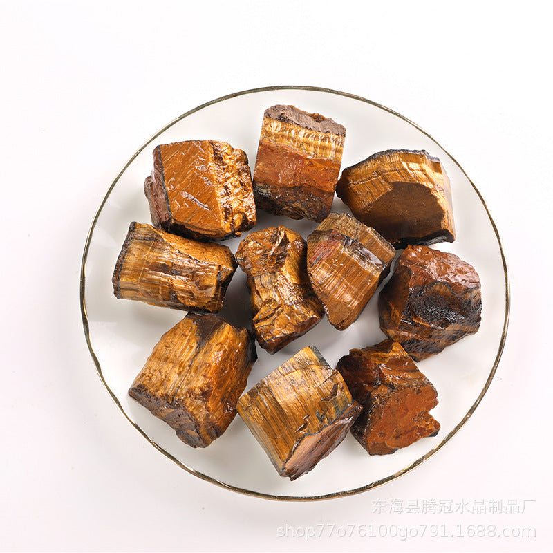 Natural Tiger Eye Raw Stone – 1–5cm Protection and Confidence Crystal