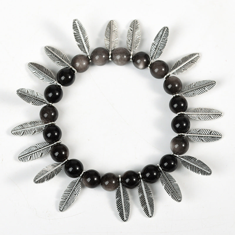 Natural Obsidian Crystal Bracelet | Guardian and Grounding