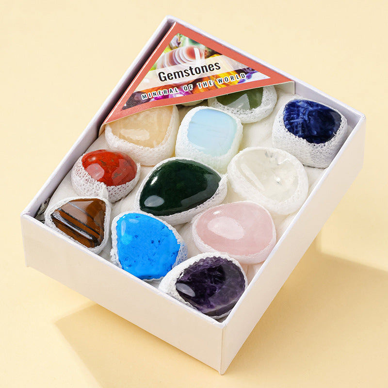 Mystic Crystal Treasure Box – Amethyst, Prophecy Stone & Geode Set