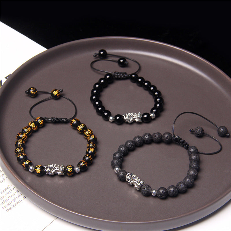 Pi Xiu Wealth Bracelet – Adjustable Braided Stone Gift for Him