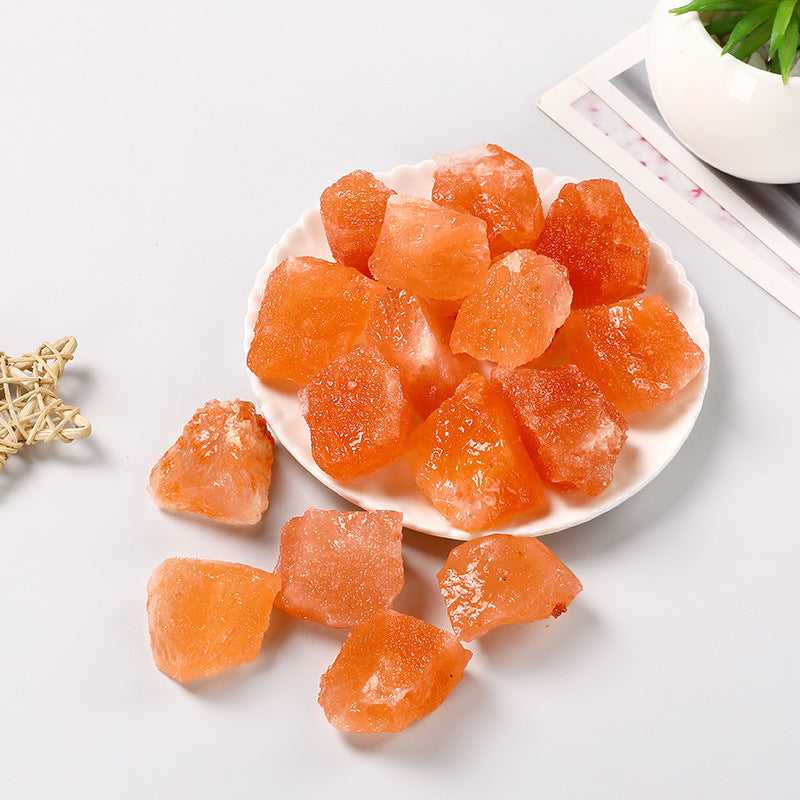 Natural Orange Salt Crystal Raw Stone – 1–5cm Healing and Calming Crystal