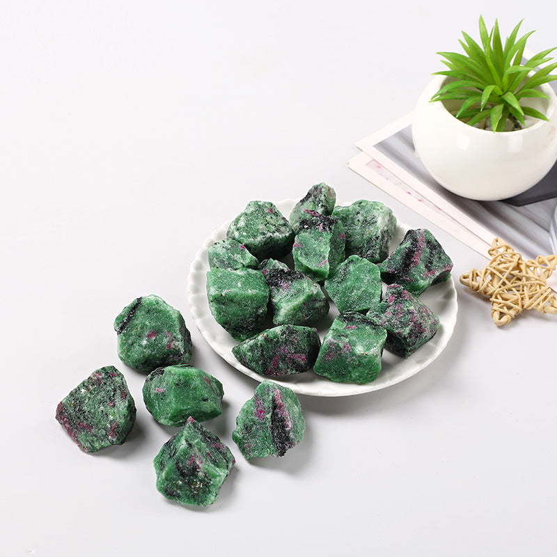 Raw Ruby Zoisite Stones – 1–5cm Natural Aroma Diffuser Crystals