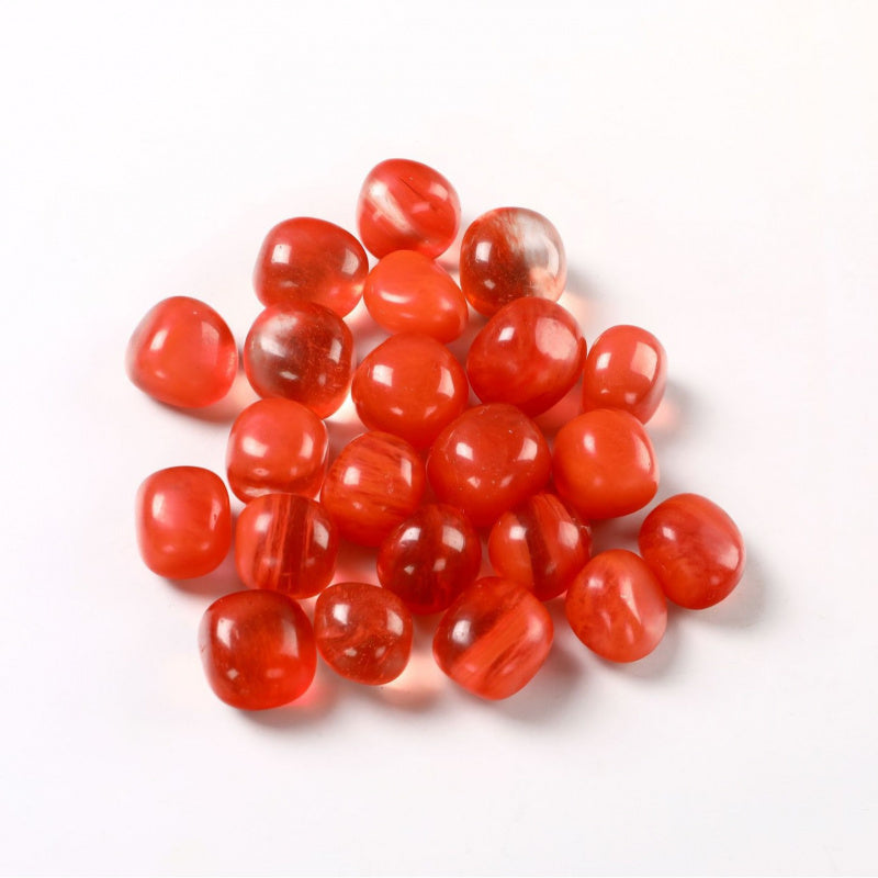 Large Red Quartz Tumbled Stones – 1–3cm Healing Crystals